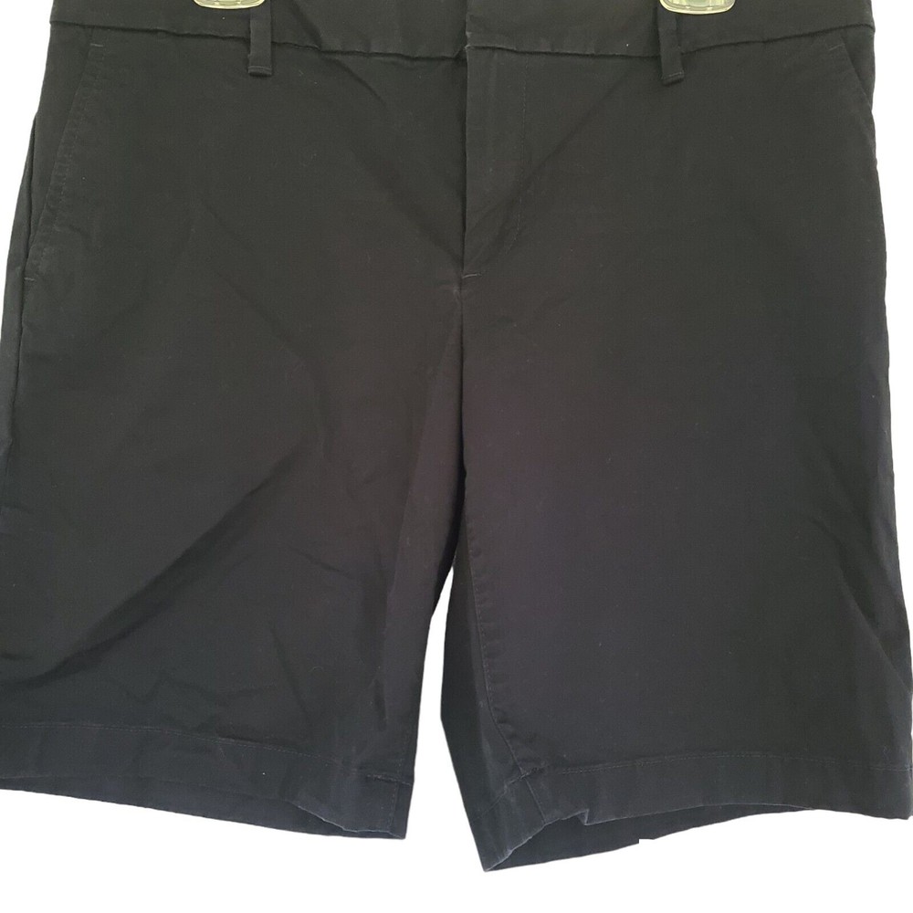 Tommy Hilfiger Womens Shorts 12 Black Hollywood Short Preppy Chino Cotton Causal